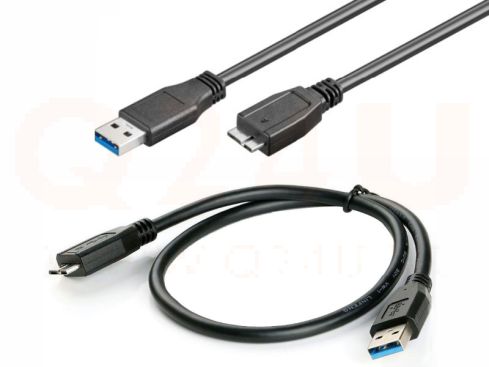 USB3.0 oplaad - data kabel - 30cm - zwart