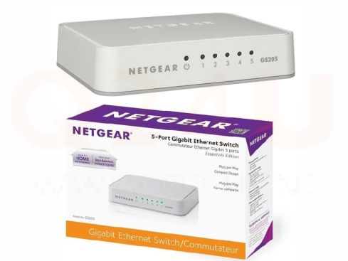 Netgear GS205 SOHO 5 poorts Ethernet Gigabit Switch