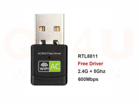 USB WiFi adapter 2.4 / 5 Ghz, max 600 Mbps