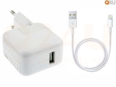 Q24U USB lader 5v 2a, met lightning kabel