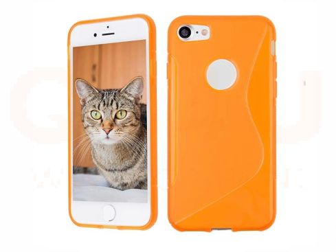 S Line Gel Silicone Case iPhone 7/8 oranje