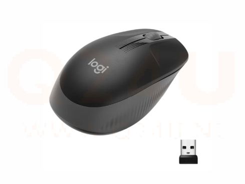Logitech M190 Full-Size draadloos 1000dpi 3 knops muis - grijs-zwart