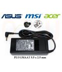 Asus, Fujitsu, Toshiba laptop oplader 19v, 3.42a - 5.5 x 2.5 mm